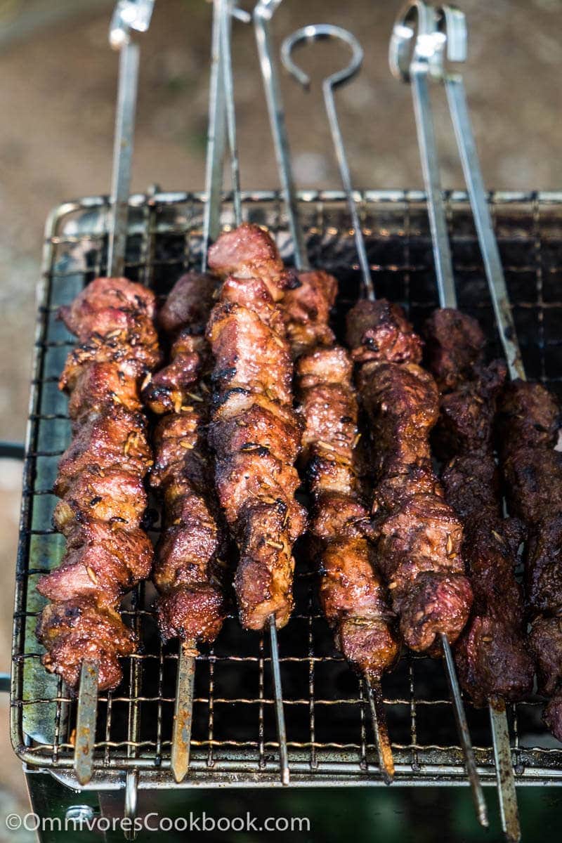 Xinjiang lamb skewers
