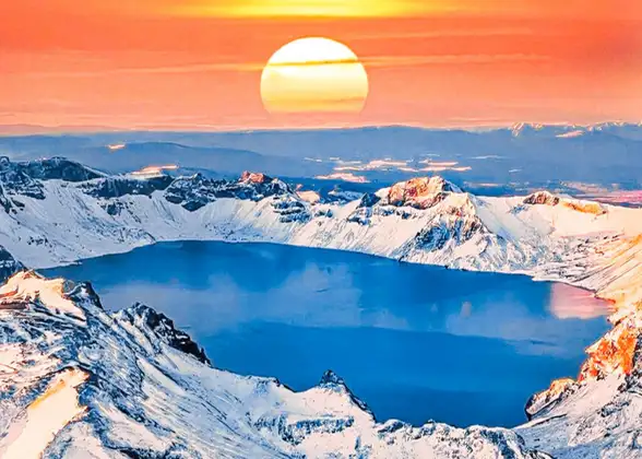 Tianchi's deep-blue crater lake